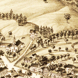 Vintage Map of Warner, New Hampshire 1887