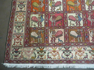 4' X 6' Vintage Russian Kilim Handmade Flat Soumak Weave Silk Wool Rug Organic