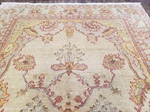 6x9 Turkish Oushak Rug, Wool Rug, Hand Knotted