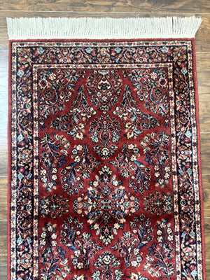 Karastan Rug 3x5 Red Sarouk #785, Karastan Wool Pile Rug, Original 700 Series, Discontinued Vintage Karastan Carpet