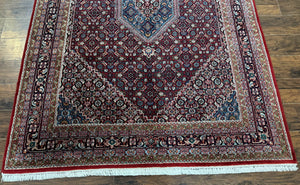 Indo Persian Bidjar Rug 6x9, Vintage Wool Handmade Carpet