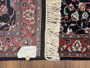 Pak Persian Runner Rug 2.8 x 10, Dark Blue, Floral Allover, Wool