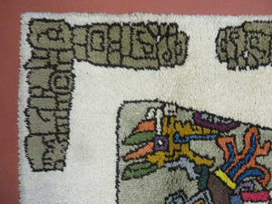 4' X 7' Vintage Handmade Knotted Tribal Nomadic Shag Wool Rug Carpet Prince