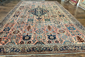 Rare Persian Sarouk Farahan Rug 9x15 – Antique Wool Carpet, Signed By Master Weaver