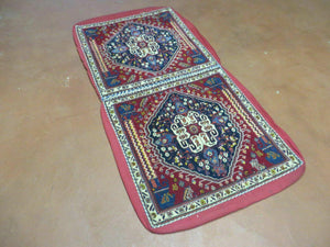 2'X 4' Antique Handmade Turkish Floral Oriental Wool Rug Pillow Case Cushion