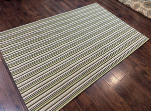 Stark Power Loomed Striped Rug 6x9, Multicolor Vintage Stark Carpet