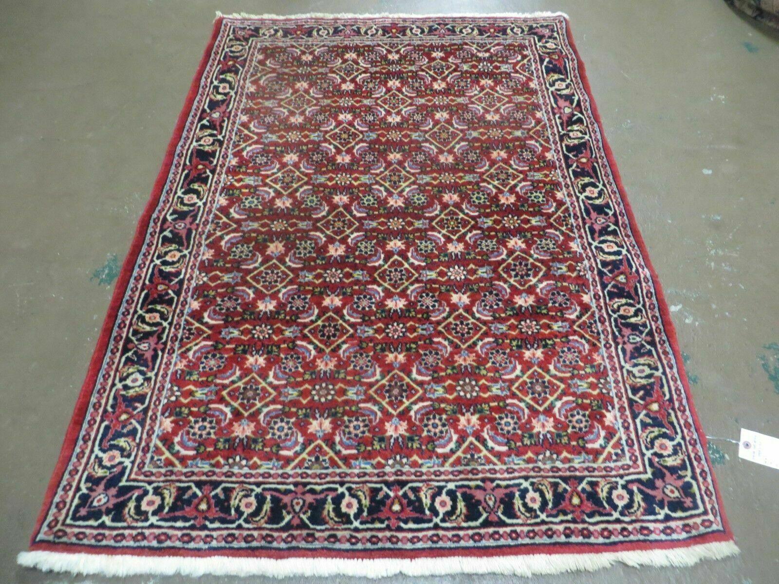 3' X 5' Handmade Knotted Indian Amritsar Floral Oriental Wool Red Rug Organic Nice