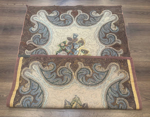 Antique American Hooked Rug 3 x 4.6, Vintage, Floral