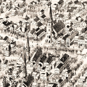 Vintage Map of Bridgewater, Massachusetts 1887