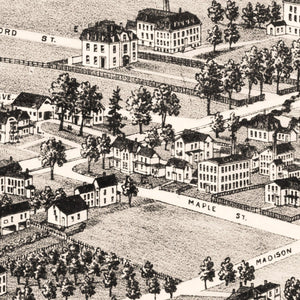 Vintage Map of Cochituate, Massachusetts 1887