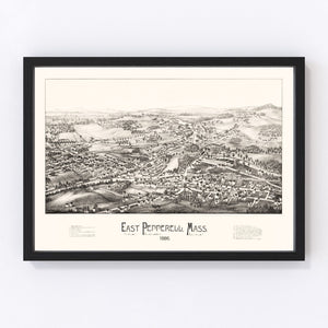 Vintage Map of East Pepperell, Massachusetts 1886
