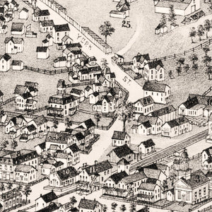Vintage Map of Poultney, Vermont 1886