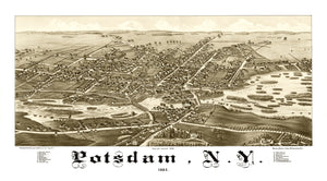 Vintage Map of Potsdam, New York 1885