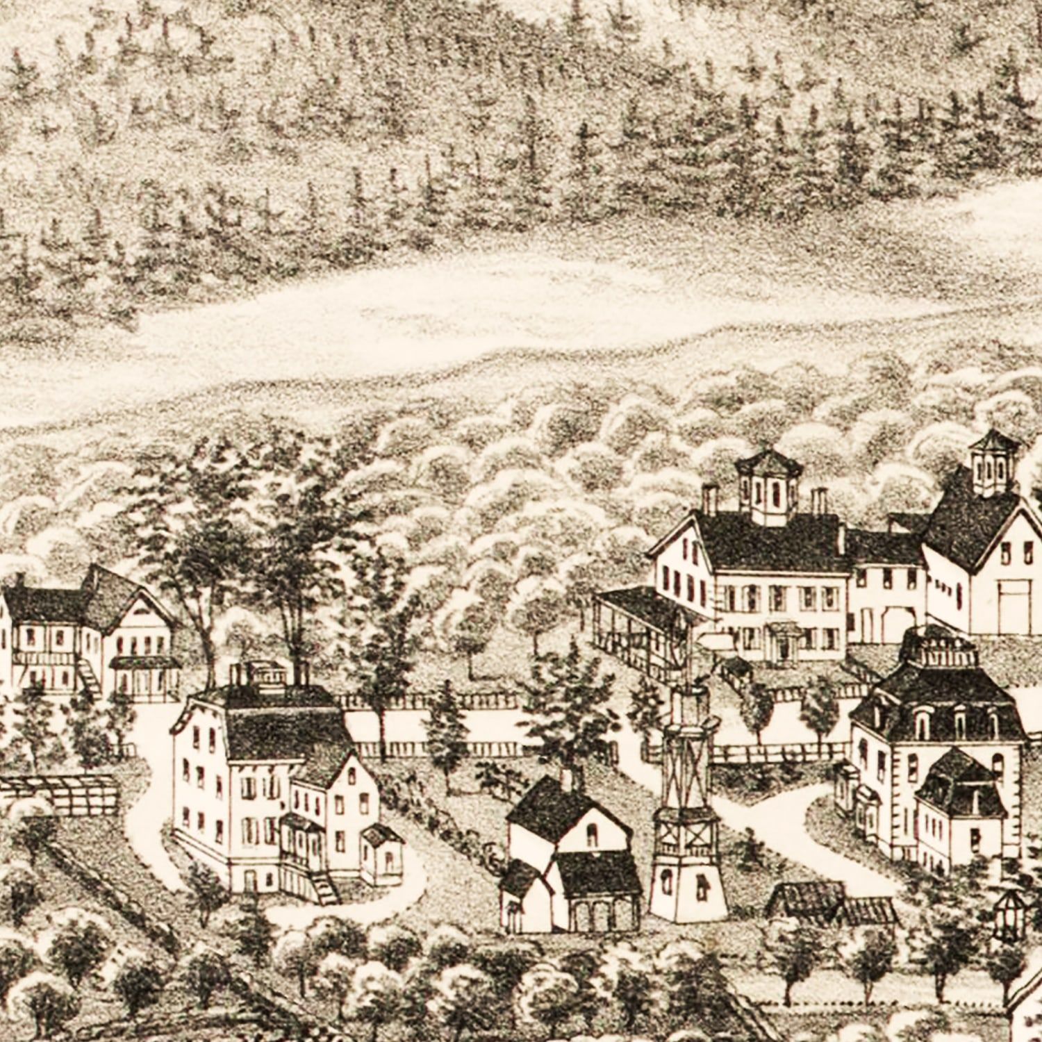 Vintage Map of Westford, Massachusetts 1886