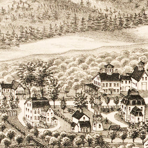 Vintage Map of Westford, Massachusetts 1886
