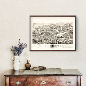 Vintage Map of Winchester, Massachusetts 1886