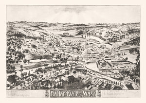 Vintage Map of Ballardvale, Massachusetts 1885
