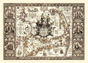 Vintage Map of Cape Cod, 1930