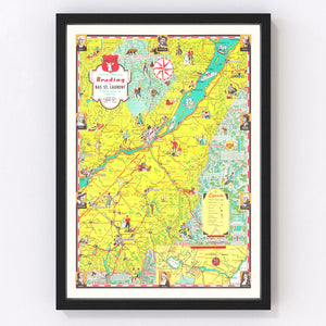 Vintage Map of Saguenay, 1948