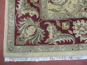 9' X 12' Vintage Handmade India Oriental Jaipur Quality Tea Wash Hand Knotted