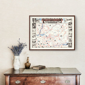 Vintage Map of Forest County, California 1957