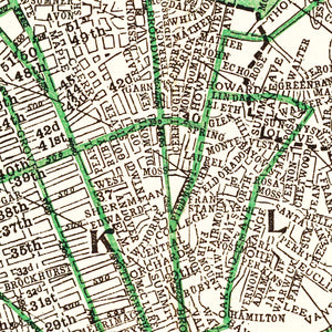 Vintage Map of Oakland, California 1906