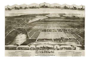 Vintage Map of Riverhead, New York 1890