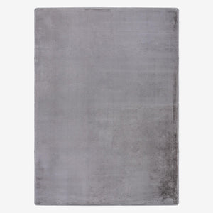 Light Grey Plush Area Rug