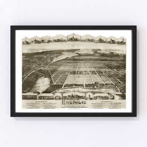 Vintage Map of Riverhead, New York 1890