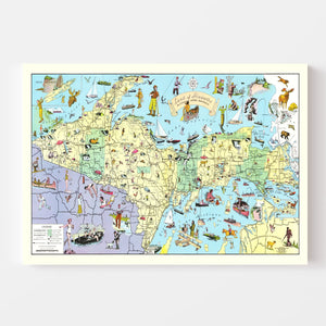 Vintage Map of Upper Peninsula of Michigan, 1935