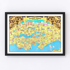 Vintage Map of Seattle, Washington 1974
