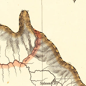 Vintage Map of Idaho 1876