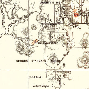 Vintage Map of Arizona 1876