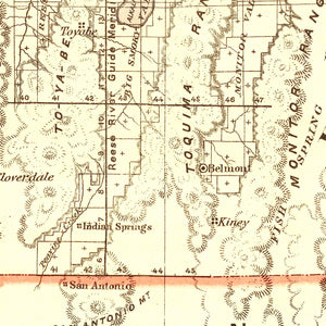 Vintage Map of Nevada 1876