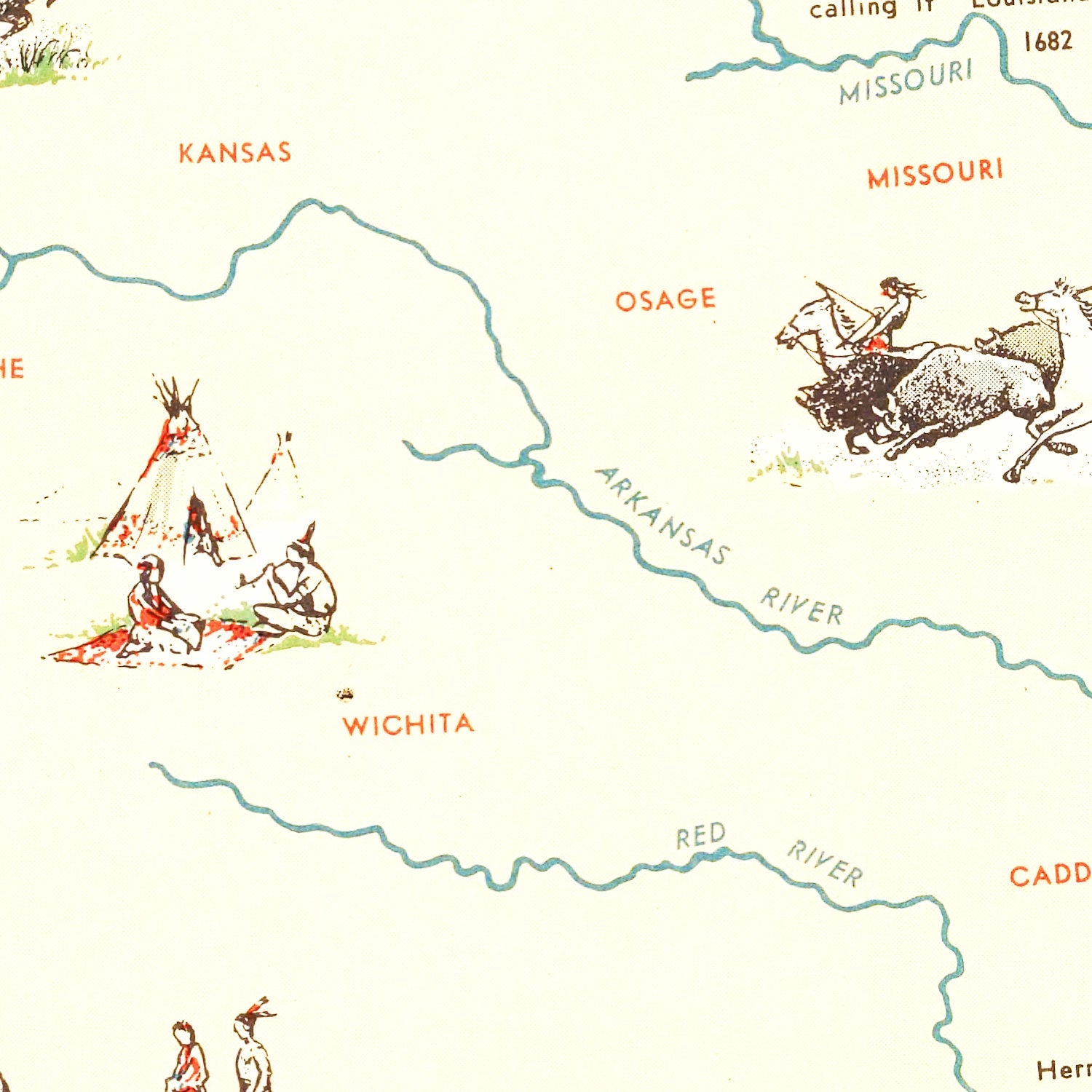 Vintage Revolutionary War Map of the United States