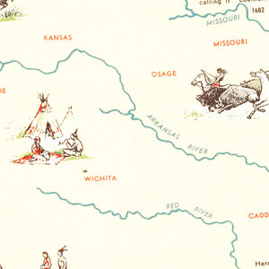 Vintage Revolutionary War Map of the United States