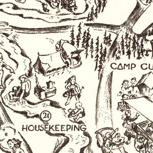 Vintage Map of Yosemite National Park, 1946