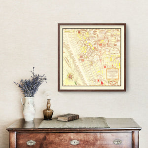 Vintage Map of Greenwich Village, New York 1934