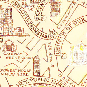 Vintage Map of Greenwich Village, New York 1934