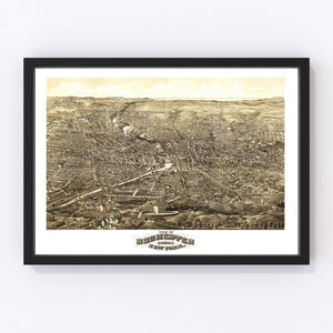 Vintage Map of Rochester, New York 1880