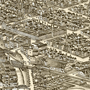 Vintage Map of Rome, New York 1886