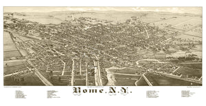 Vintage Map of Rome, New York 1886