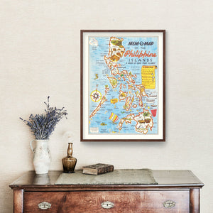 Vintage Map of Philippines 1945