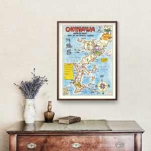 Vintage Map of Part of the Ryukyu Islands, 1945