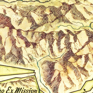 Vintage Map of Ventura County, Pennsylvania 1965