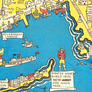 Vintage Map of Newport, Rhode Island 1945
