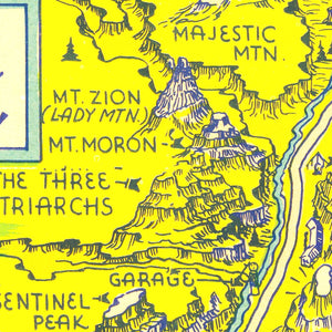 Vintage Map of Zion National Park, 1939