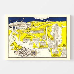Vintage Map of University of Pittsburgh, 1935