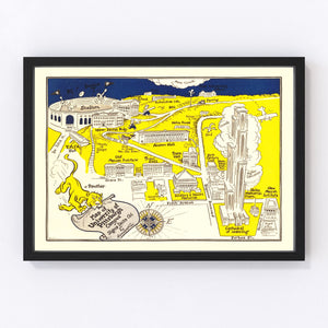 Vintage Map of University of Pittsburgh, 1935