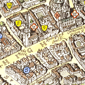 Vintage Map of Oxford, England 1936